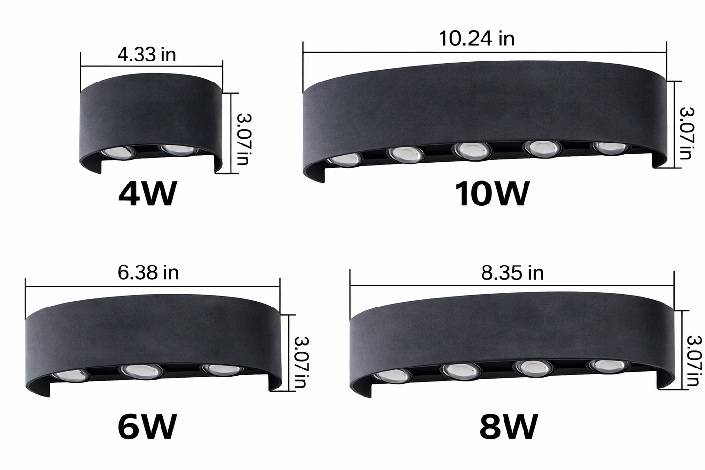 Modern Up/Down Outdoor Wall Light