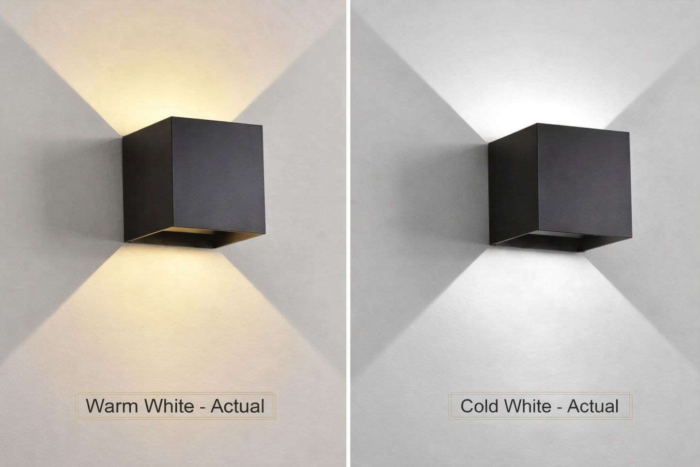 Modern Wedge Outdoor Wall Light – Warm / Cool White