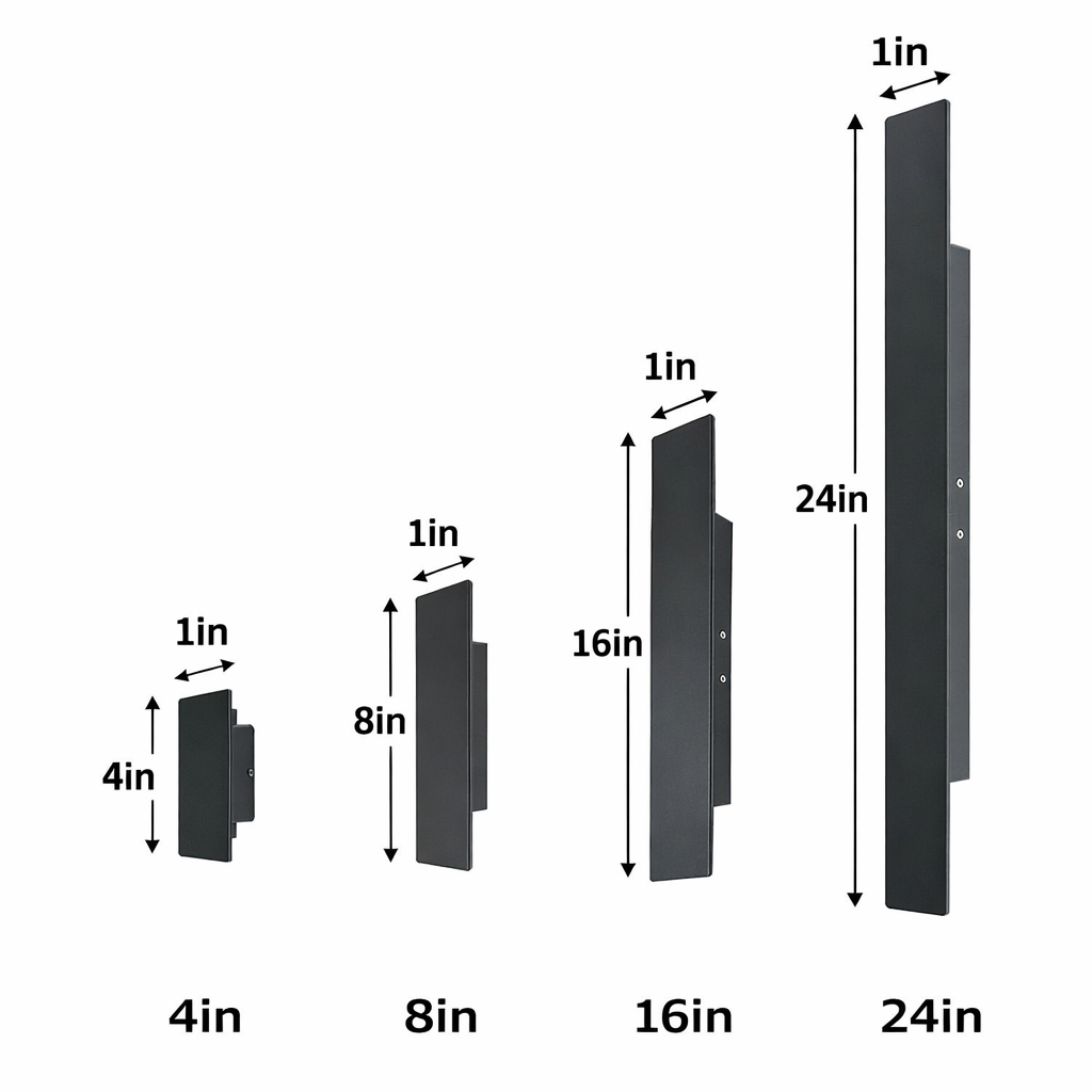 Modern Vertical LED Outdoor Wall Light – Up & Down Beam, Waterproof IP65, Warm or Cool White