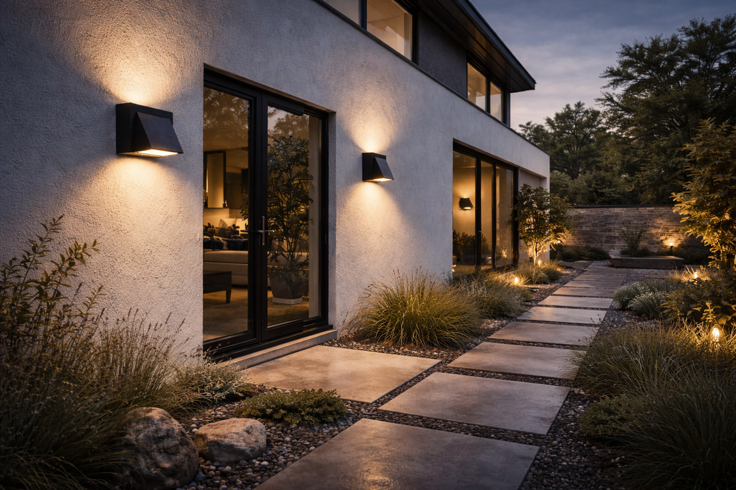 Modern Outdoor Wedge LED Wall Light – IP65 Waterproof Aluminum Sconce (5W Hardwired)