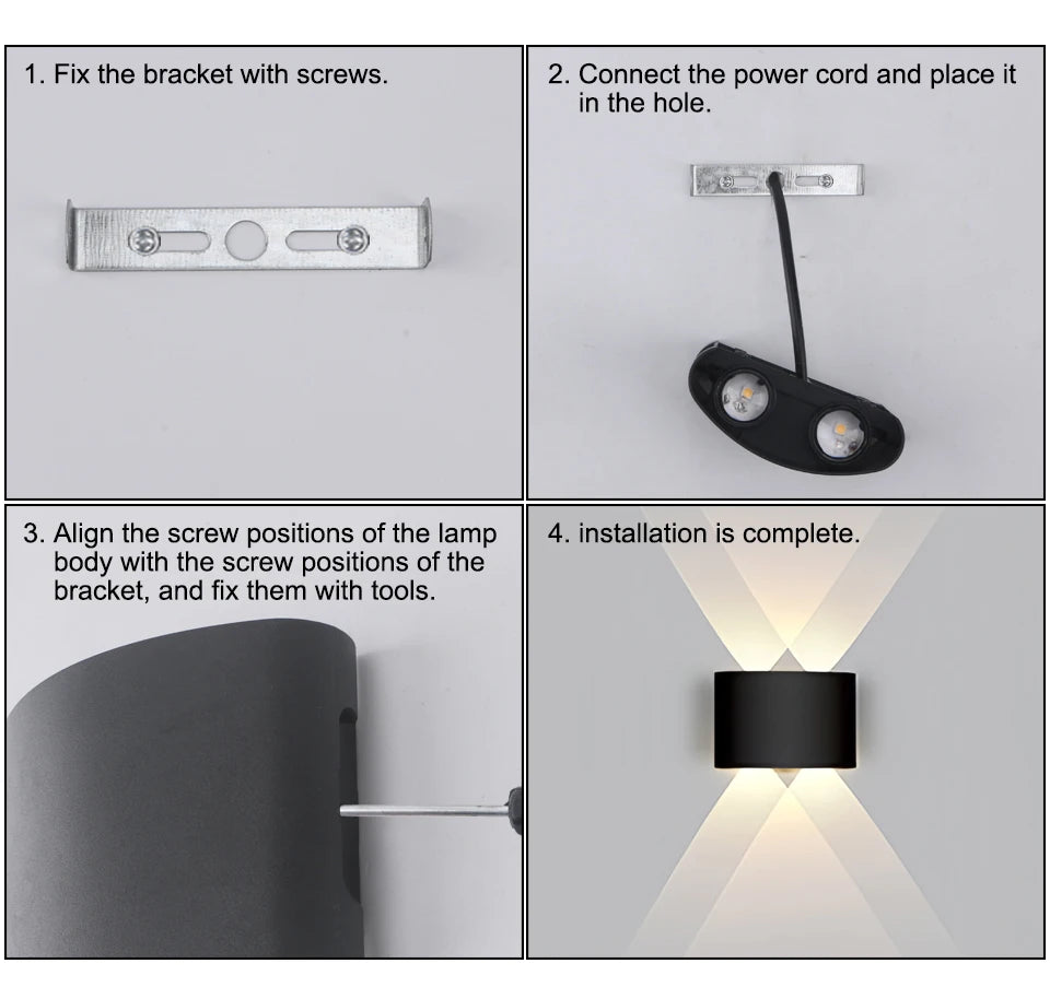 Modern Up/Down Outdoor Wall Light